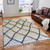 Musa rug-White Grey-Beige-High Pile 150 x 230 cm (4.9 x 7.5 ft)