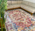 Rose rug-Distressed Pink Blue-Low Pile 160 x 250 cm (5.2 x 8.2 ft)