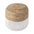 Osaka Jute Pouf Natural Beige - White (Made on order)