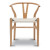 Solid Beech Wood Chair with Paper Cord (Brown)