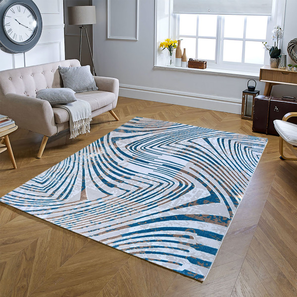 Hypnos rug-Beige Blue-Medium Pile-Multiple Sizes