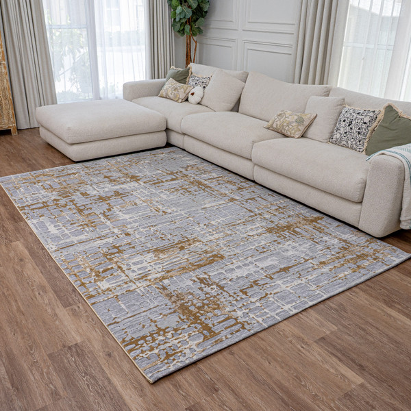 Pricus rug-Grey Gold-Medium Pile-Multiple Sizes