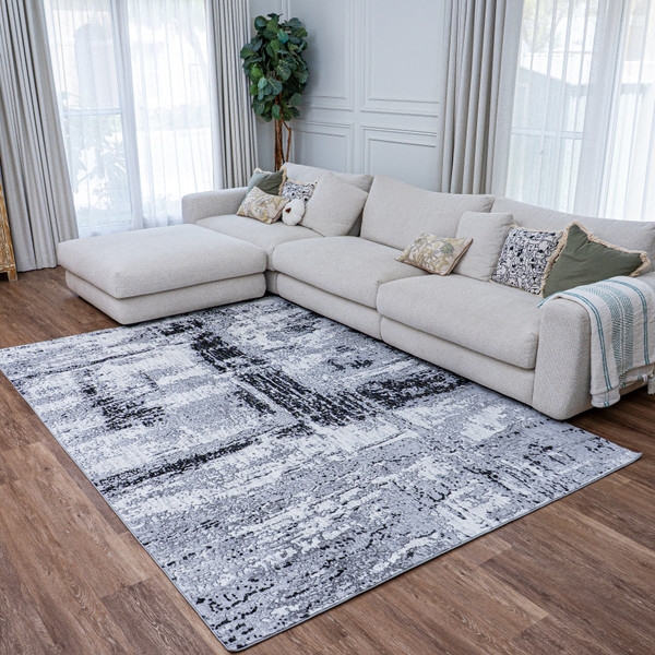 Supremo rug-Grey Black