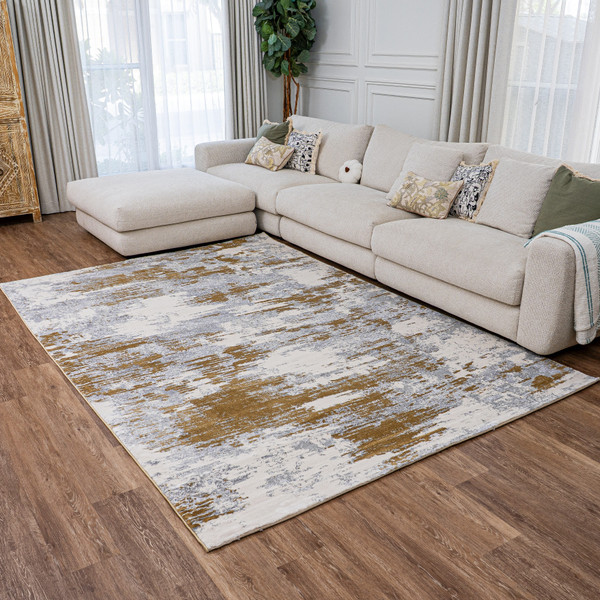 Jewel rug-Grey Gold-Medium Pile-Multiple Sizes