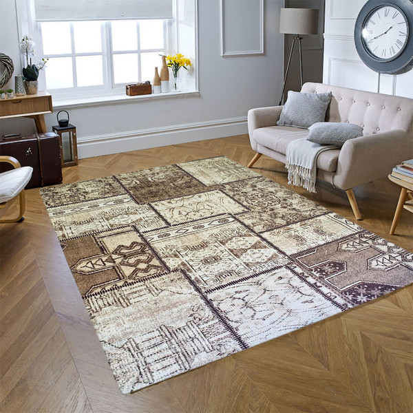 Prima rug-Brown-Low Pile 200 x 290 cm (6.6 x 9.5 ft)