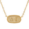 Delta Gamma Gold Oval Necklace