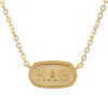 Kappa Alpha Theta Gold Oval Necklace