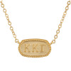 Kappa Kappa Gamma Gold Oval Necklace