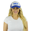 Kappa Alpha Theta trucker hat royal baseball cap royal print