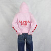 Alpha Phi Pink Heart Hoodie Back