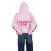 Alpha Phi Pink Heart Hoodie Back