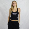 Delta Gamma Cropped Tank in Black