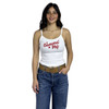 Gamma Phi Beta Tank in white with red print