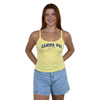 Gamma Phi Beta Tank in yellow with polka dot print