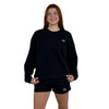 Delta Gamma Sweatshirt | Black Crewneck with silver logo