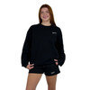 Gamma Phi Beta Sweatshirt | Black Crewneck with silver logo