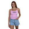 Delta Gamma Tank in pink with navy print