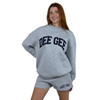 Delta Gamma Mockneck Sweatshirt with Sewn on Letters