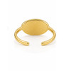 Kappa Alpha Theta Gold Oval Adjustable Ring Back
