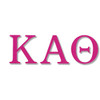 Kappa Alpha Theta Jumbo Sticker in Hot Pink