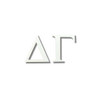 Delta Gamma White Letter Sticker