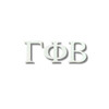 Gamma Phi Beta White Letter Sticker