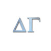 Delta Gamma Letter Sticker in Silver