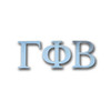 Gamma Phi Beta Letter Sticker in Silver