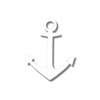 Delta Gamma White Anchor Sticker