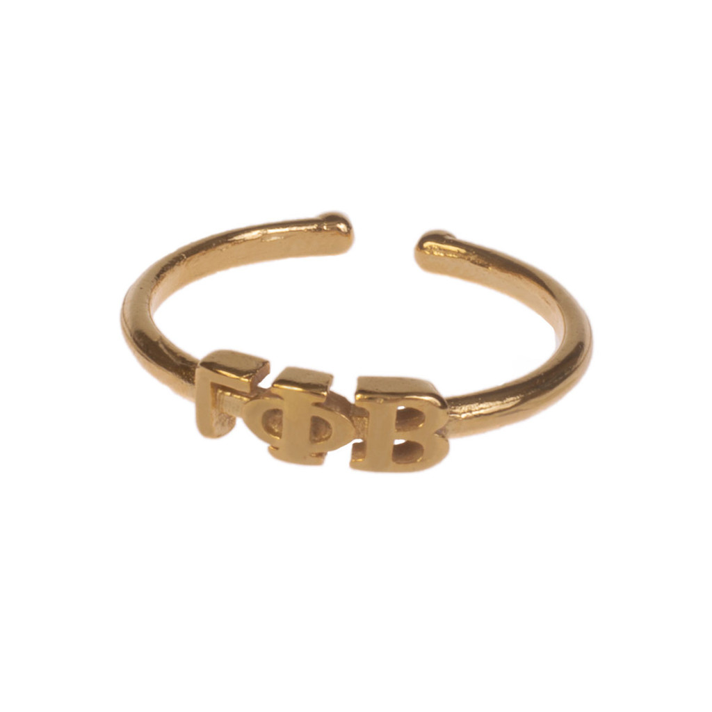 Gamma Phi Beta Gold Adjustable Ring