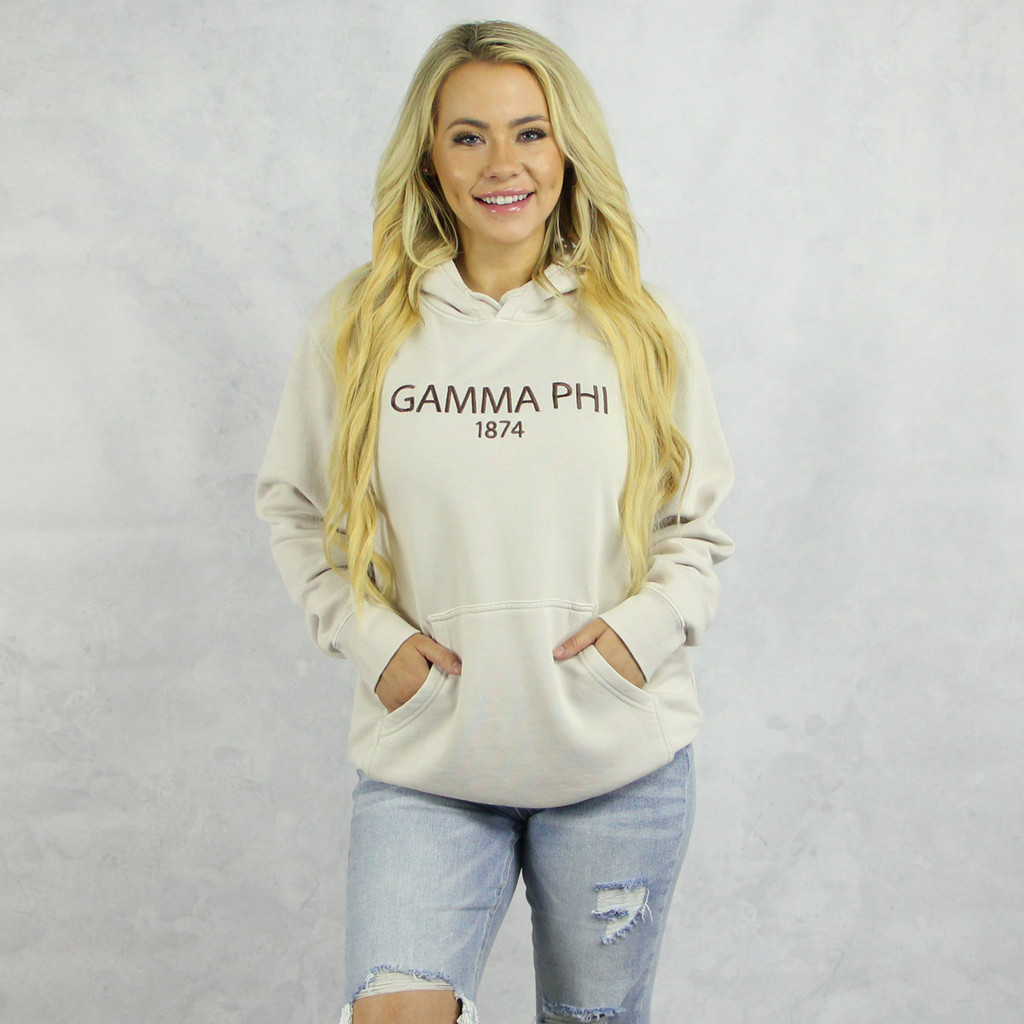 gamma phi beta hoodie sweatshirt unisex cream