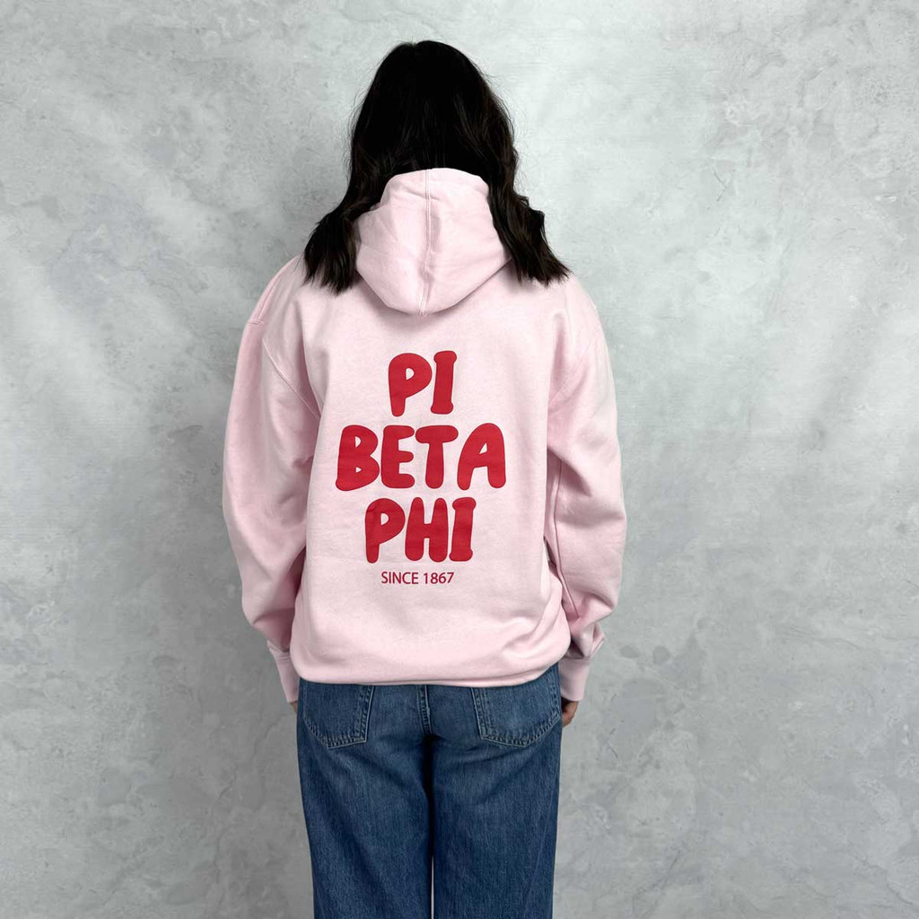 Pi Beta Phi Pink Sweatshirt Back