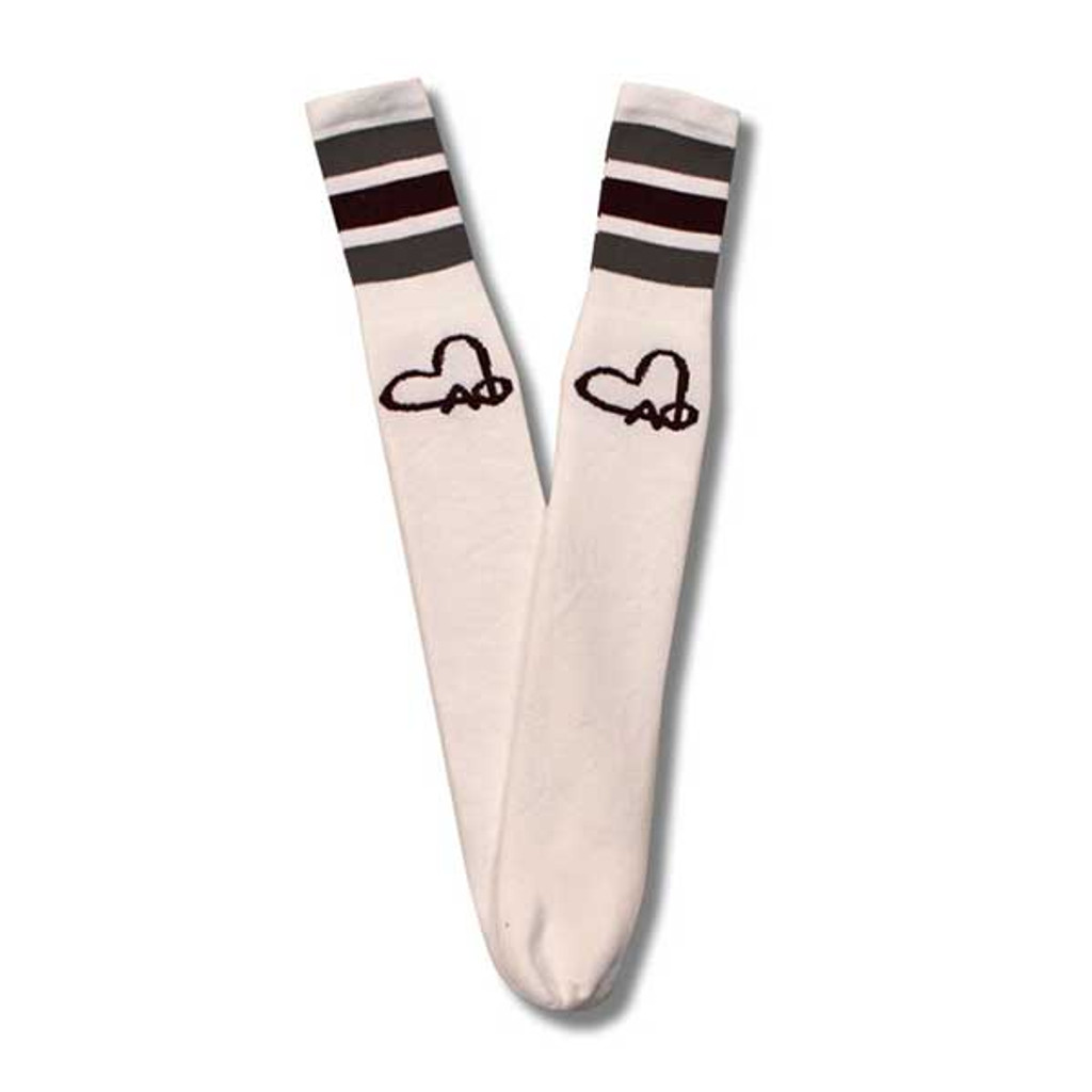 Alpha Phi Socks in White