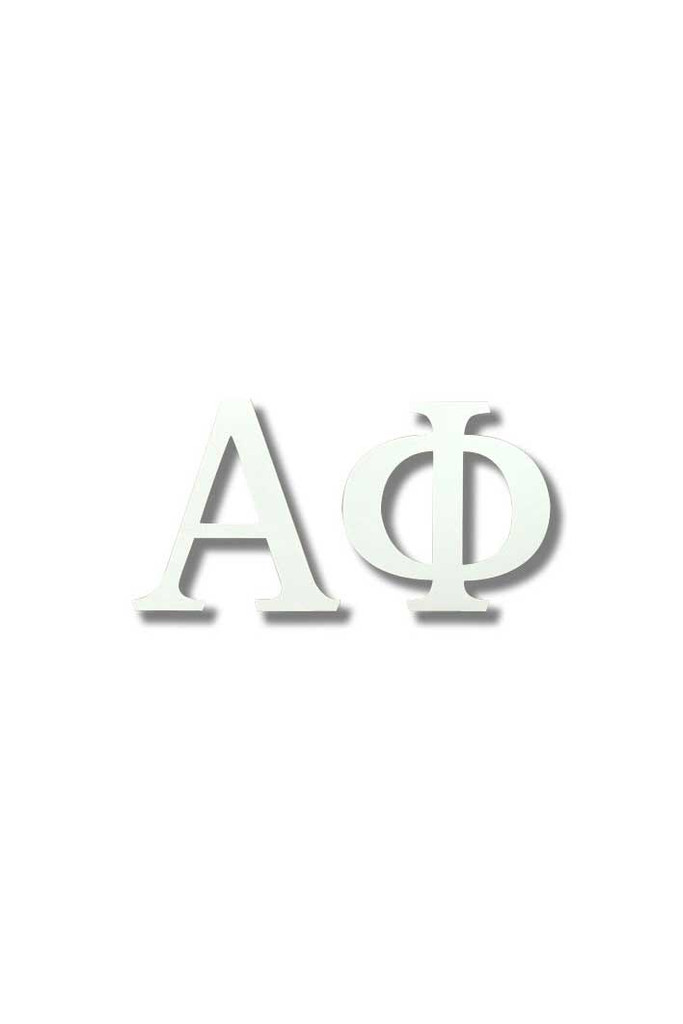 Alpha Phi White Letter Sticker