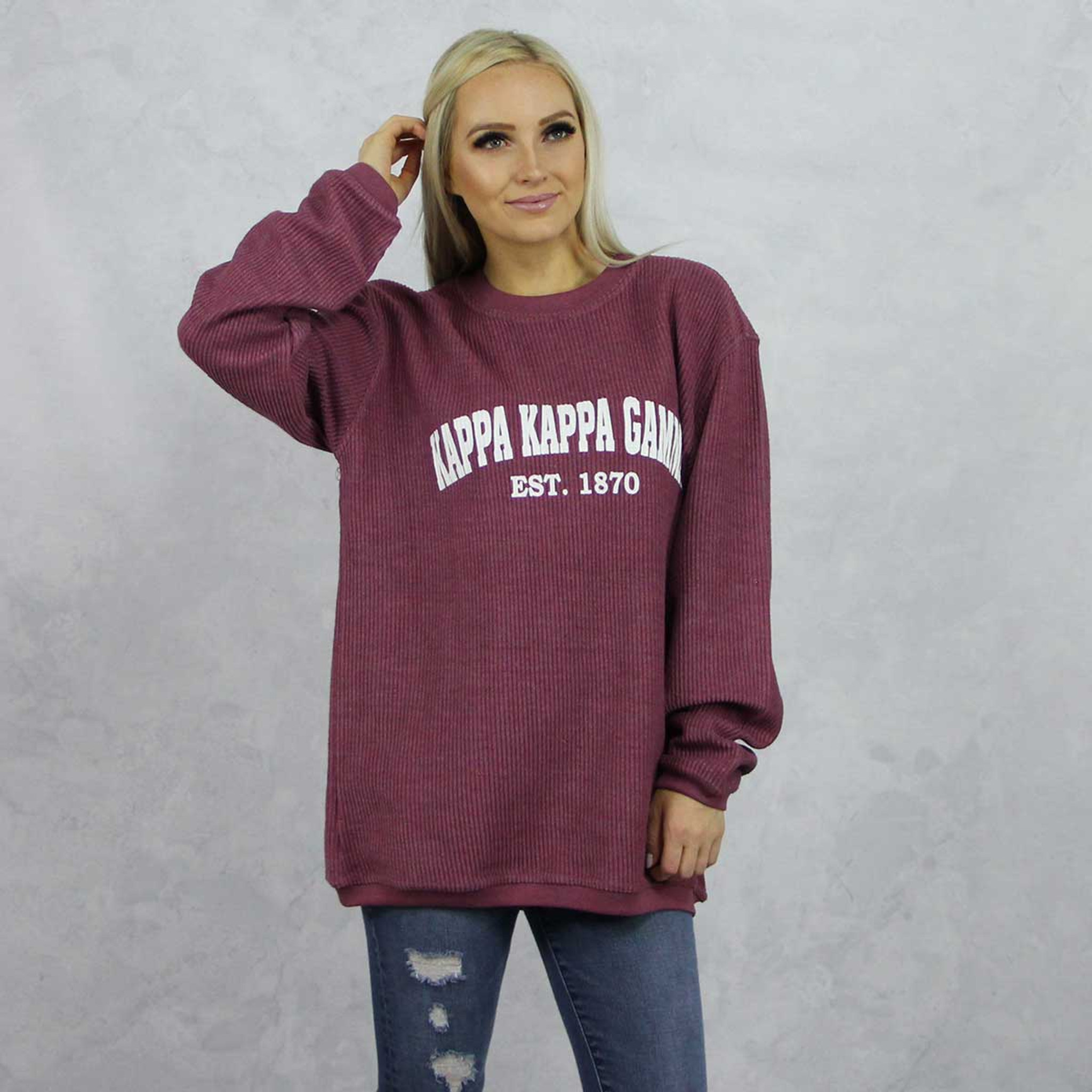 corded sweatshirt