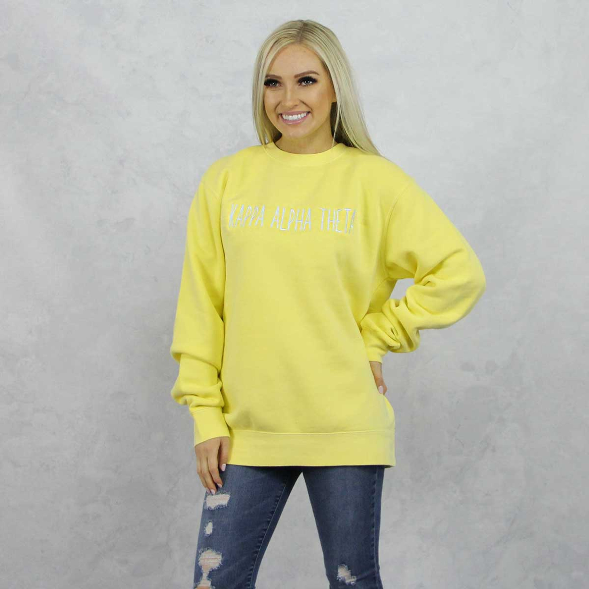 yellow kappa sweatshirt