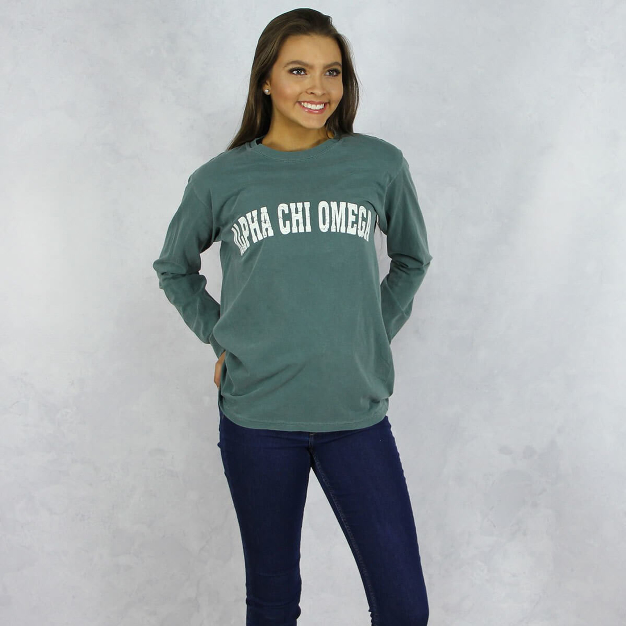 chi omega comfort colors sweatshirt