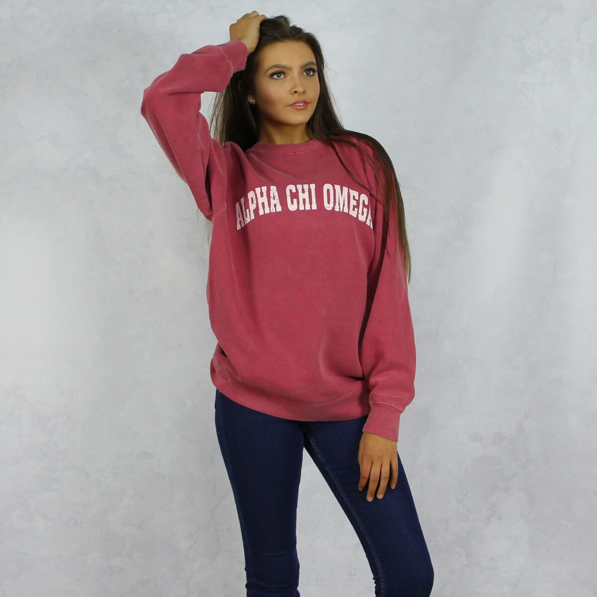 chi omega comfort colors sweatshirt