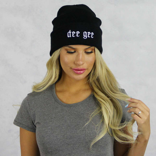 Delta Gamma Black Beanie