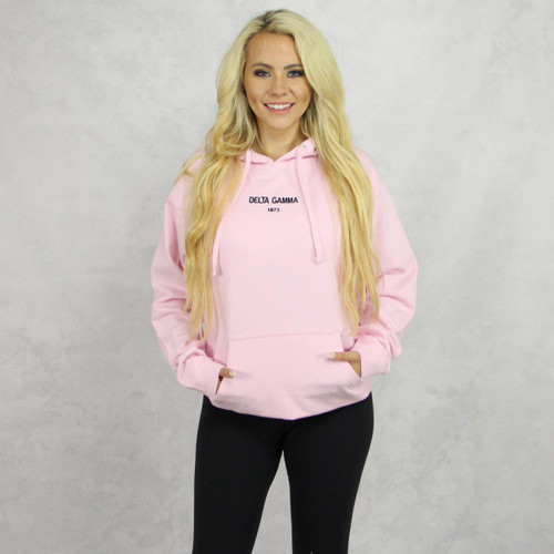 Delta Gamma hoodie pink unisex with pockets