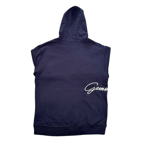 Gamma Phi Beta Navy Hoodie back flat