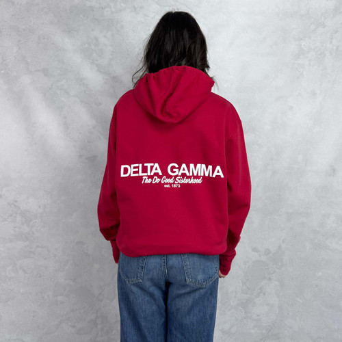 Delta Gamma Red Hoodie back