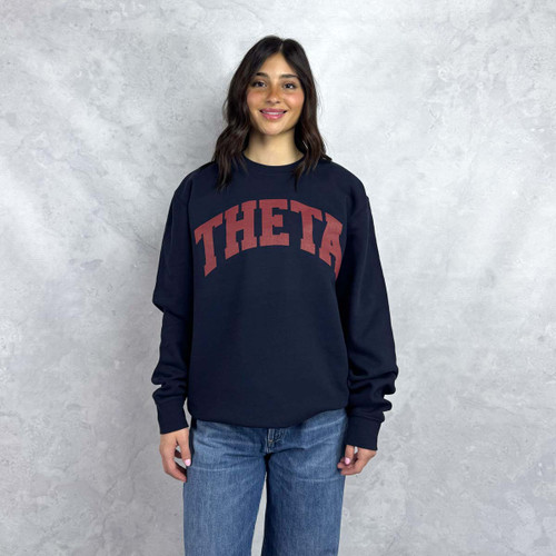Kappa Alpha Theta Sweatshirt Navy Printed Crewneck