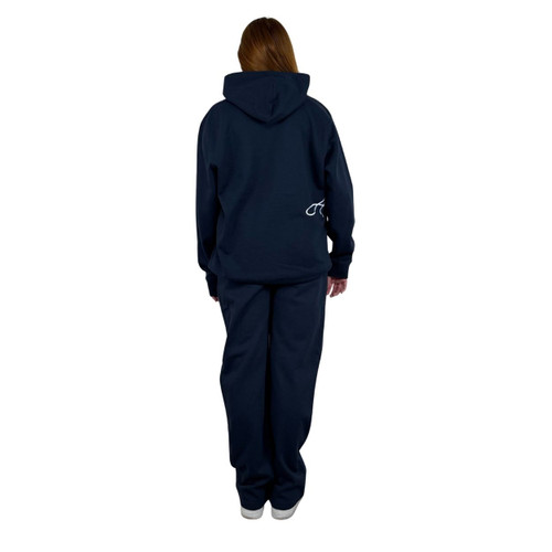 Alpha Chi Omega Sweatpants, Navy Embroidered Sorority Sweats Back