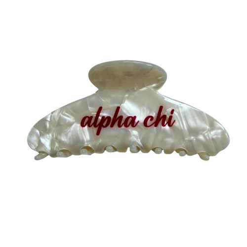 Alpha Chi Hair Claw Clip