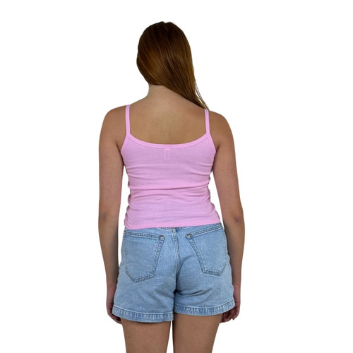 Delta Gamma Tank in pink with navy print back