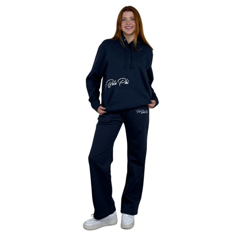 Pi Beta Phi Embroidered Hoodie in Navy