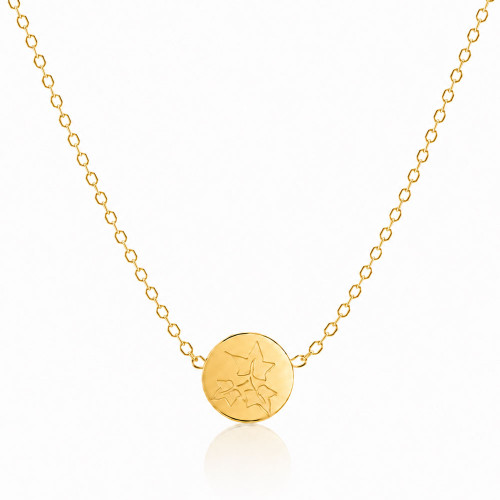 Alpha Phi Gold initial necklace back