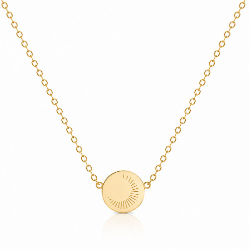 Gamma Phi Beta Gold initial necklace back
