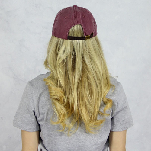 Alpha Phi Baseball Hat in Maroon Back